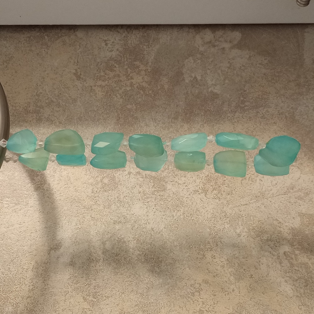 Aqua stone necklace